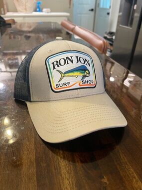 Ron Jon Two-Tone Trucker Cap with Colorful Fish Patch